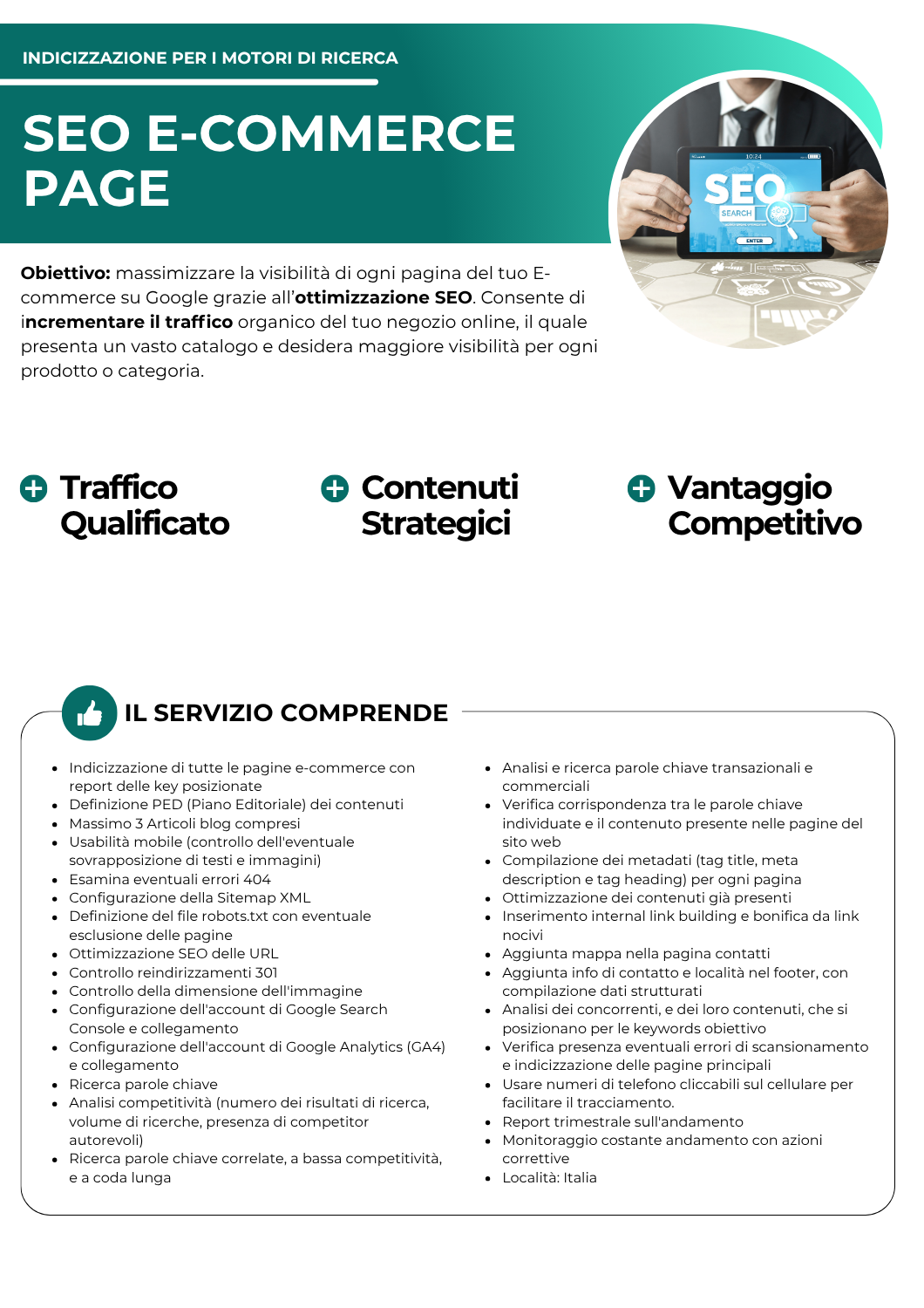 SEO E-commerce Page - indicizzazione per i motori di ricerca - netkom - modena