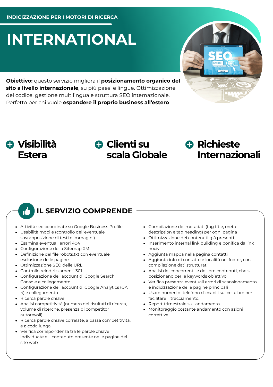 International - indicizzazione per i motori di ricerca - netkom - modena