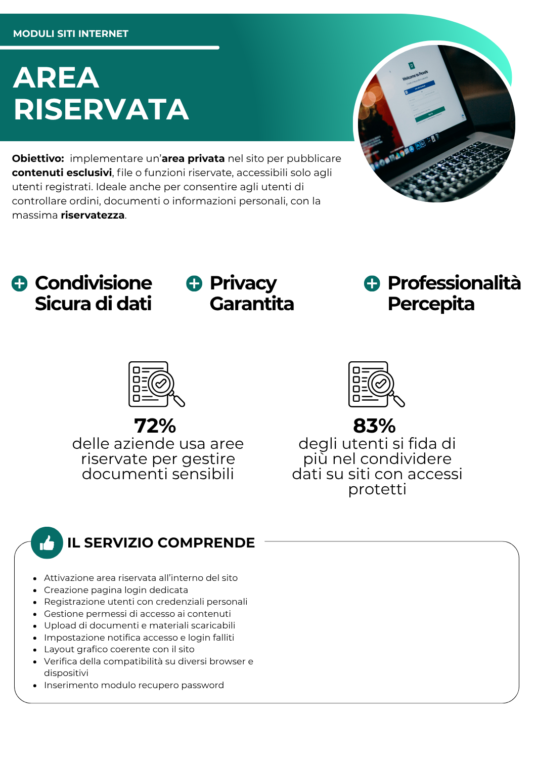 Area Riservata - moduli siti internet - netkom - modena