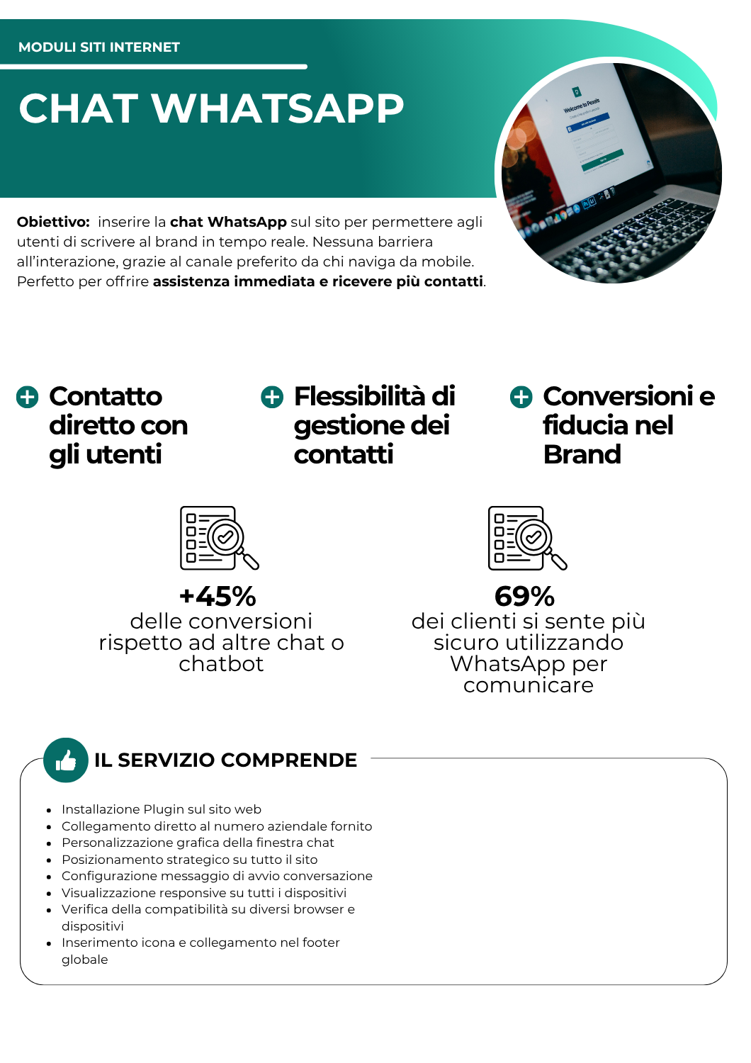 Chat WhatsApp - moduli siti internet - netkom - modena