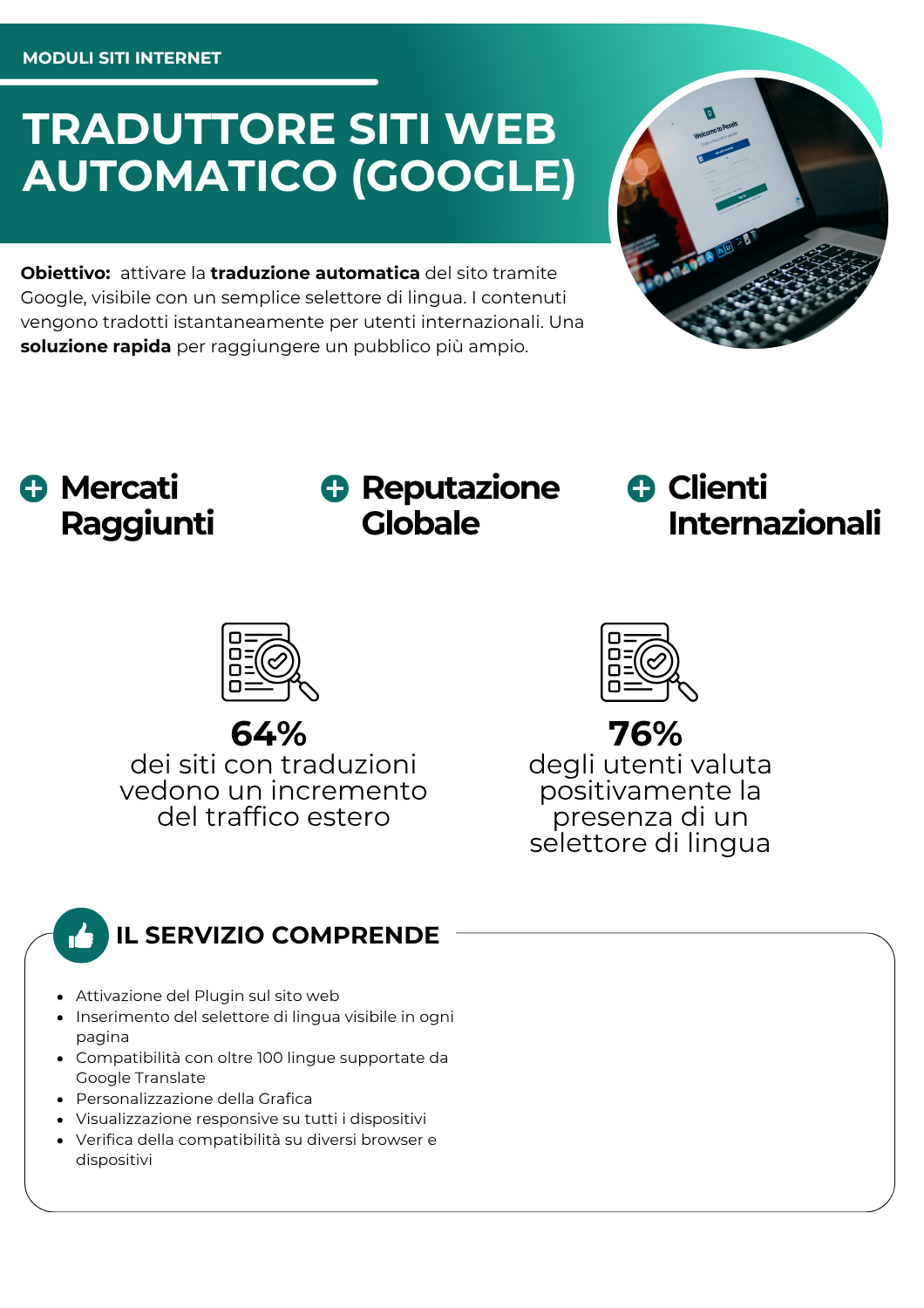 Traduttore siti web automatico (google) - moduli siti internet - netkom - modena