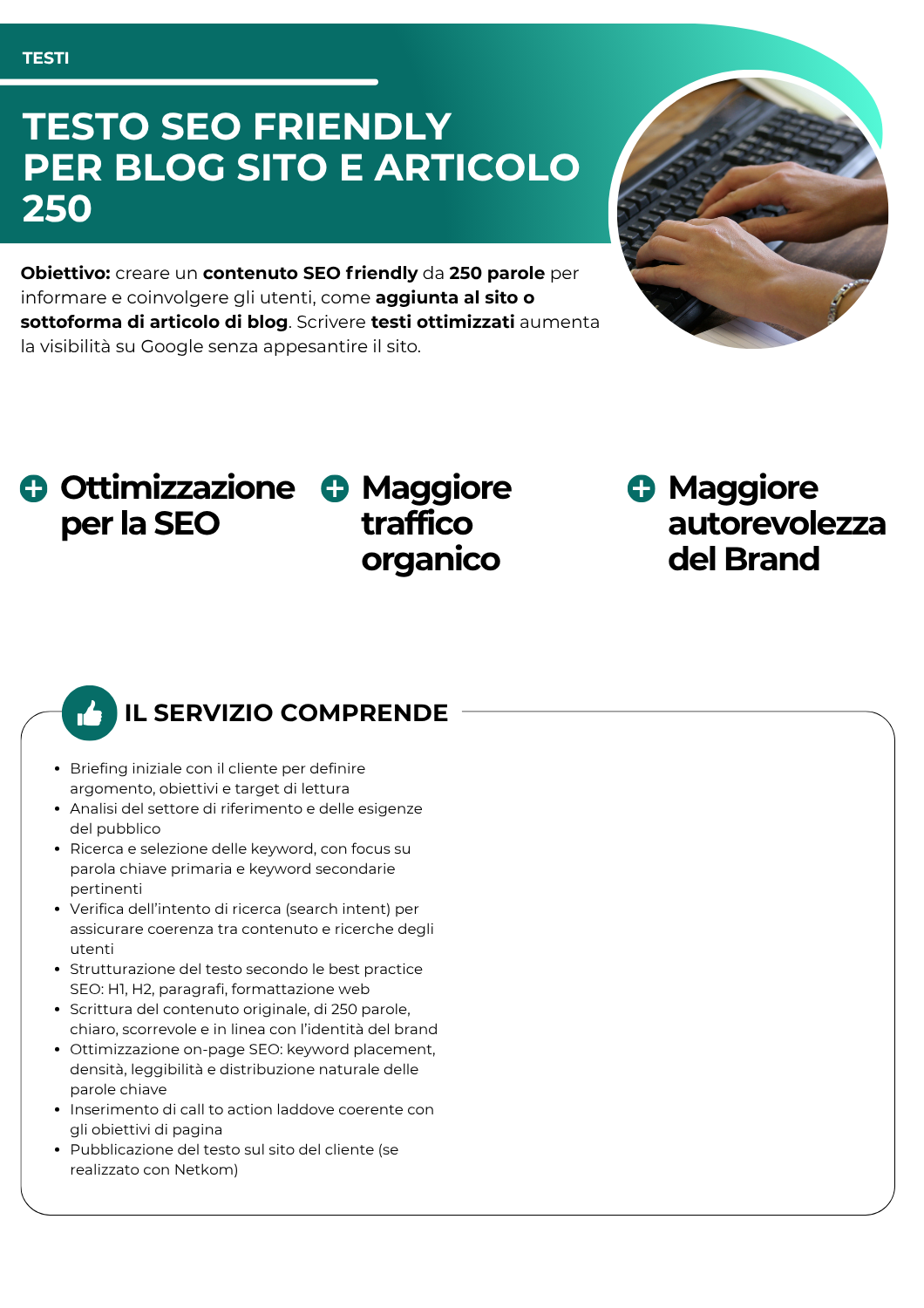 Testo SEO Friendly per Blog Sito e Articolo 250 - testi - netkom - modena