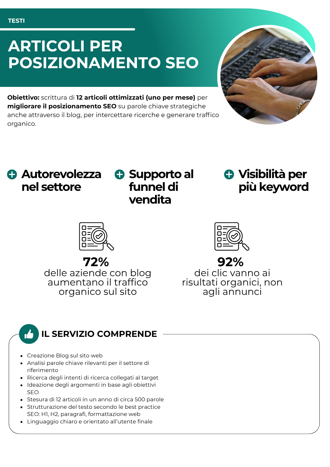 Articoli per il posizionamento SEO - testi - netkom - modena