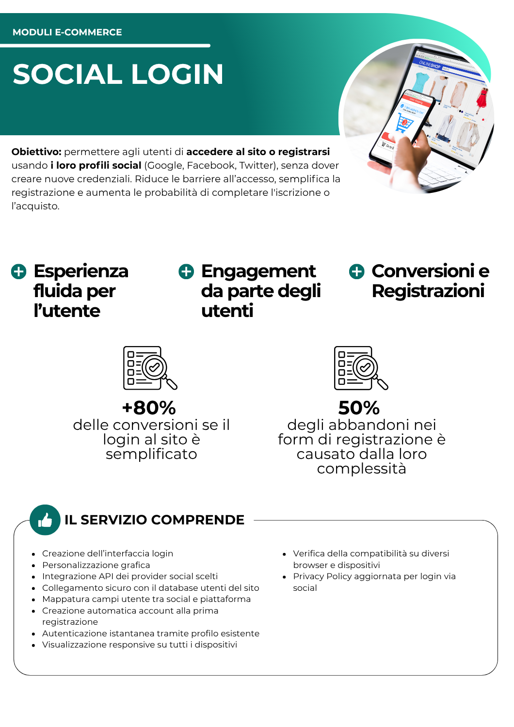 social login - moduli e-commerce - netkom - modena