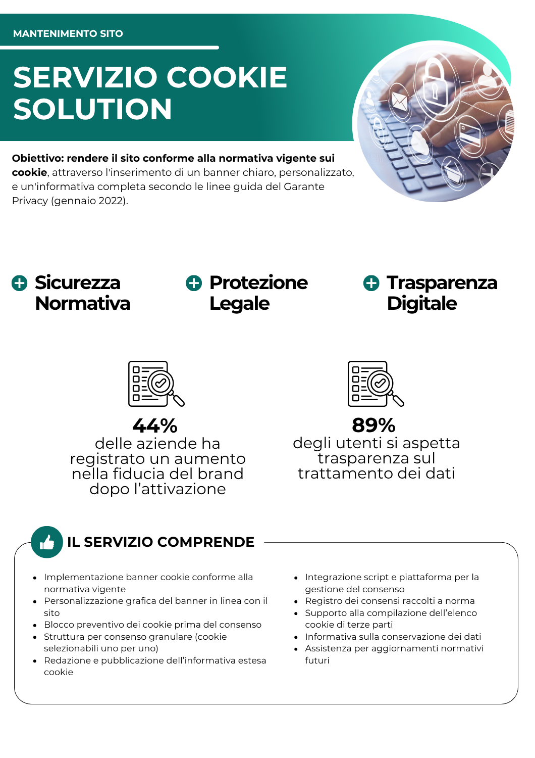 Servizio Cookie Solution - hosting e mantenimento - netkom - modena
