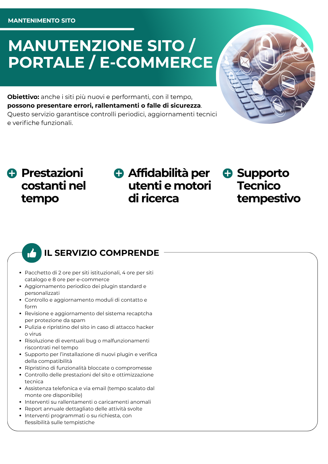 Manutenzione Sito / Portale / E-commerce - hosting e mantenimento - netkom - modena