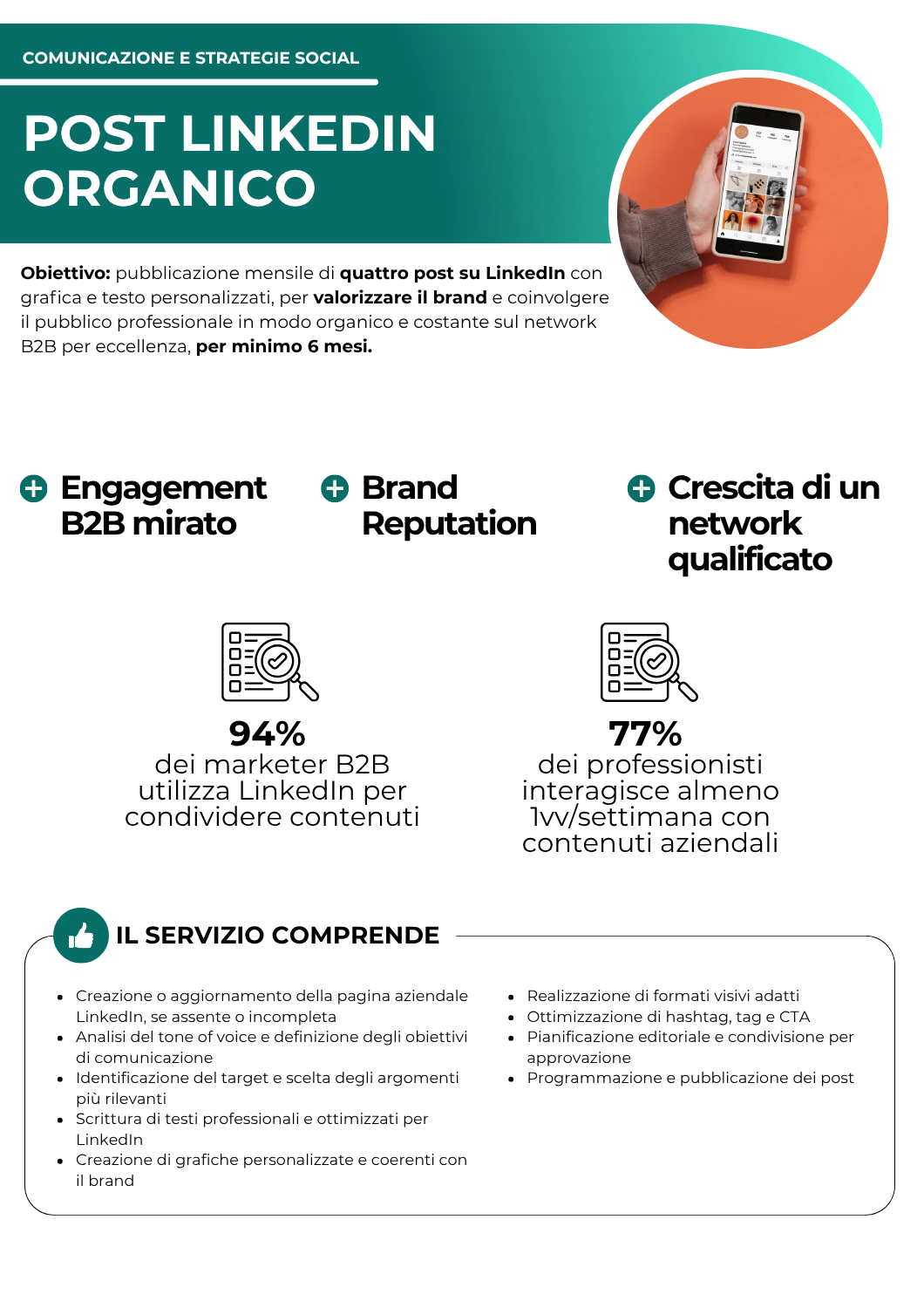 Post LinkedIn Organico - comunicazione e strategie social - netkom - modena