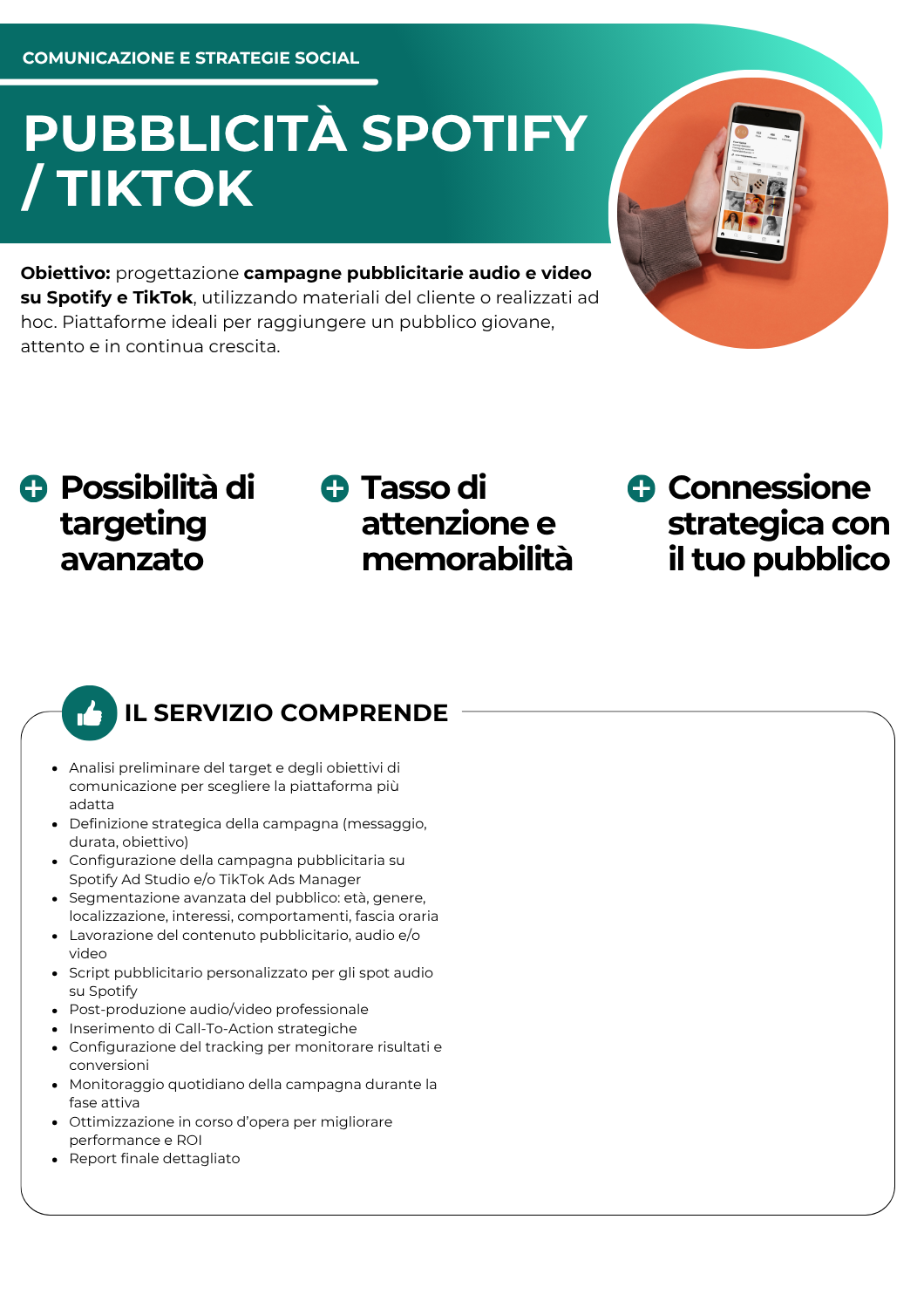 Pubblicità Spotify o TikTok - comunicazione e strategie social - netkom - modena