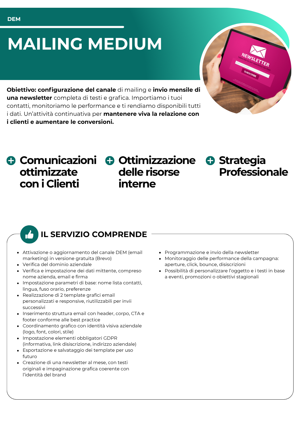 mailing medium - dem/newsletter - modena