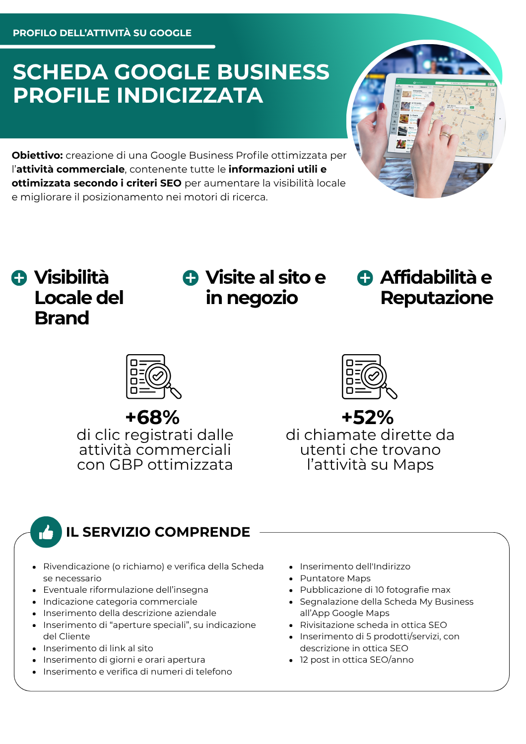 scheda google business profile indicizzata - google business profile - netkom - modena